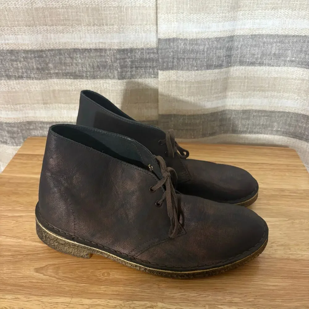 Clarks Bronze Desert‎ Boot Mens Size 8.5
